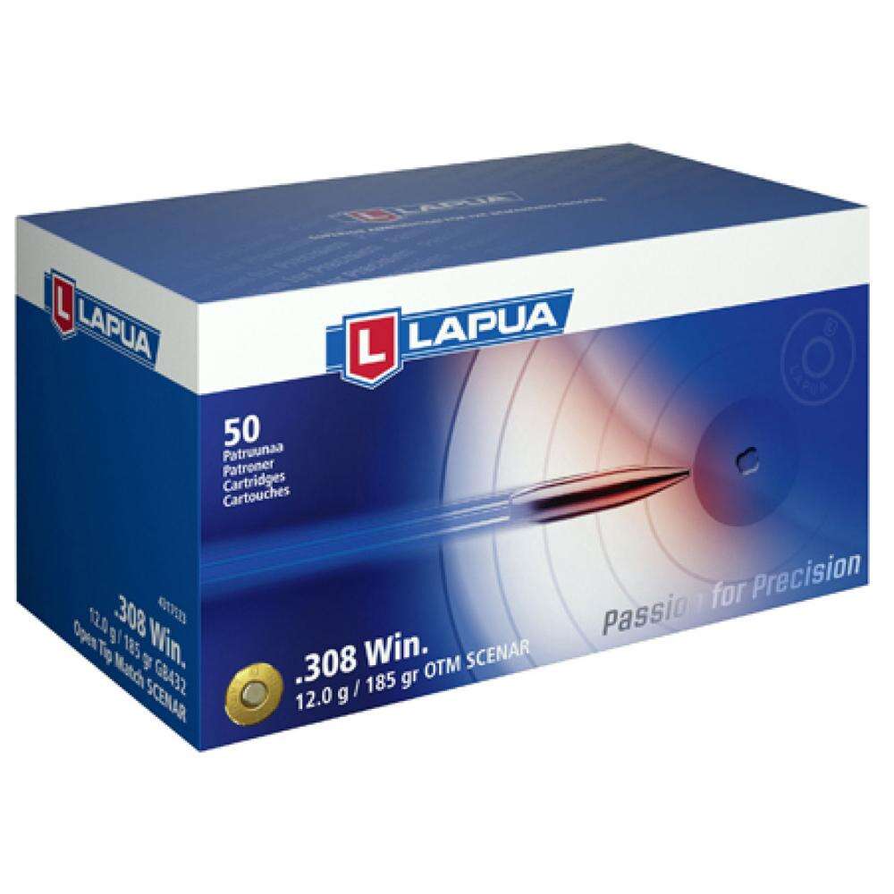 Ammunition Lapua Ammunition Ready Series 308Win Lapua Rifle Ammo  308 Winchester 185gr Scenar OTM bx/50 • Model: Ready Series